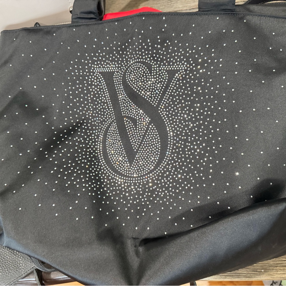 Victoria's Secret Black Tote with Silver Accents